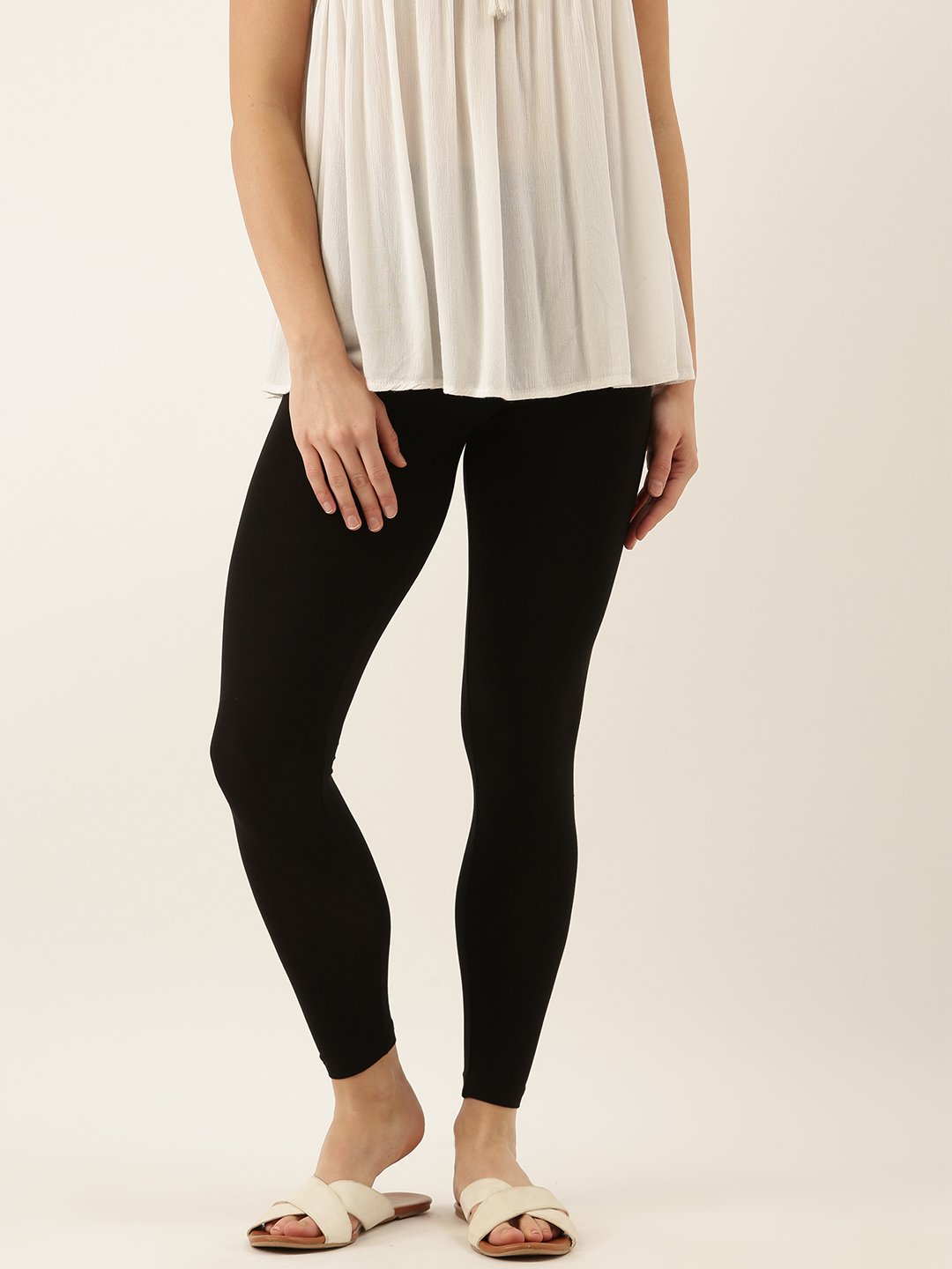 Buy Grey Leggings for Women by Svrnaa Online | Ajio.com